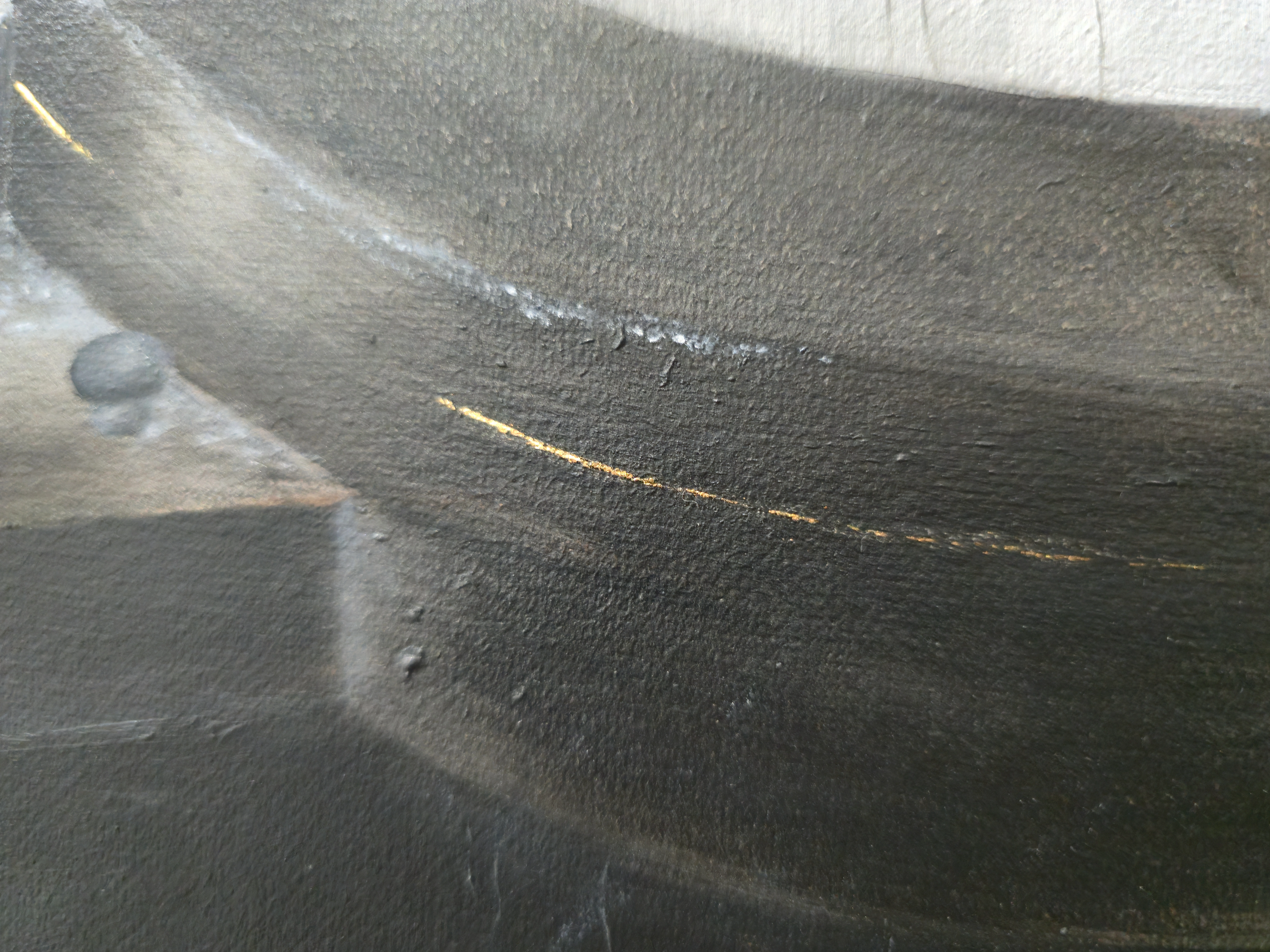 Close view of artwork by Agu Kleme